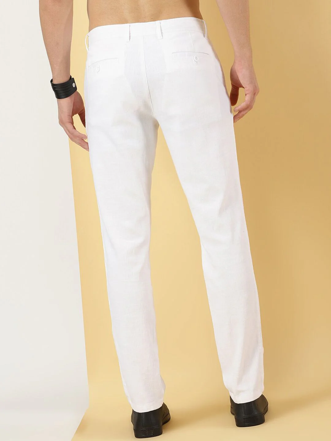 Thomas Scott Men Smart Linen Cotton Chinos Trousers - Image 3