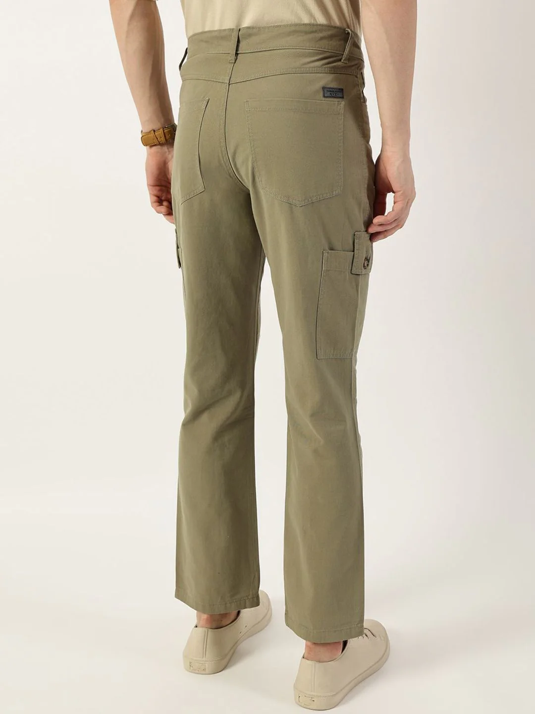 Thomas Scott Men Smart Slim Fit Easy Wash Cotton Cargos - Image 3