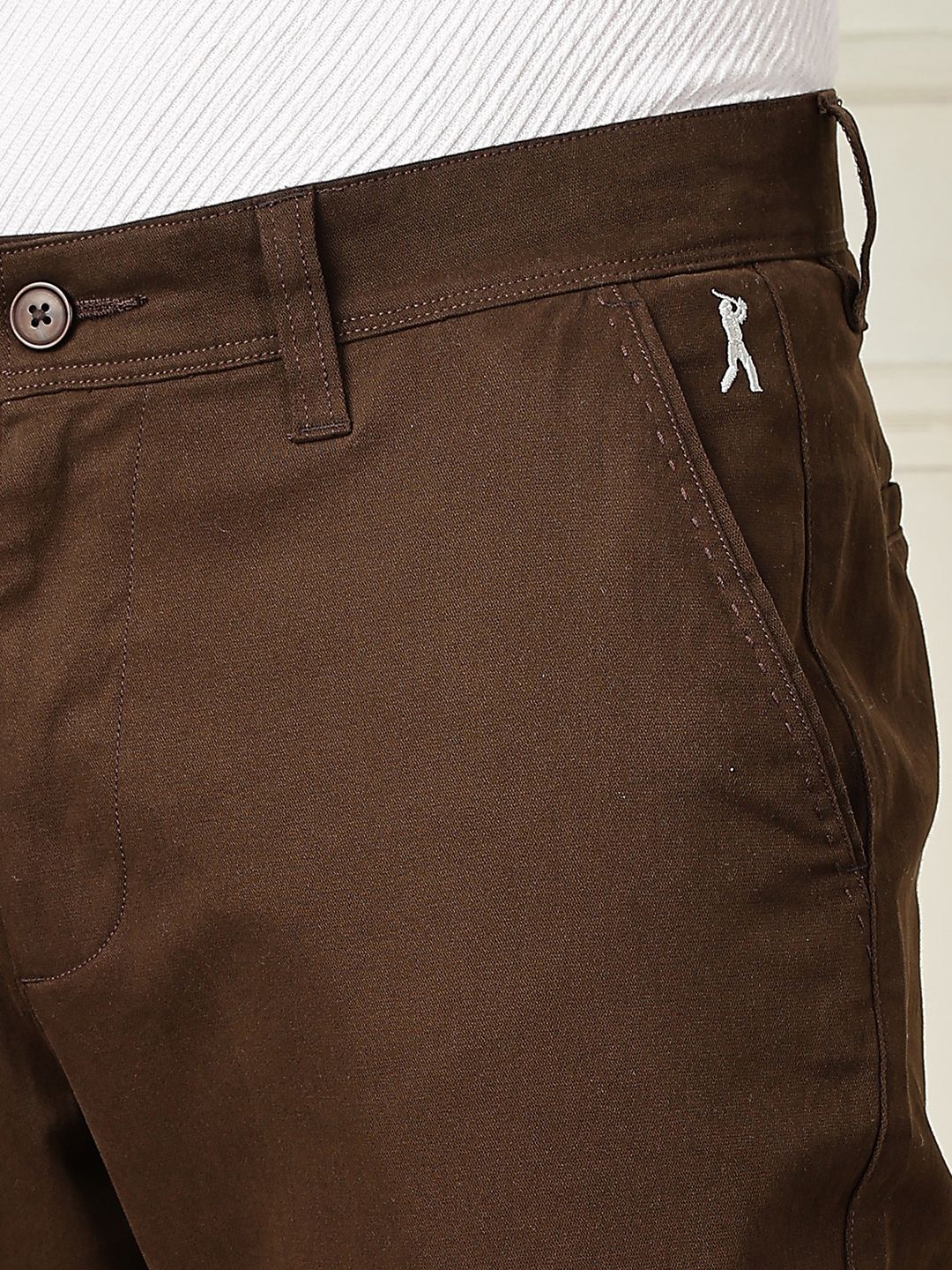 Thomas Scott Men Smart Straight Fit Mid-Rise Chinos Trousers - Image 7
