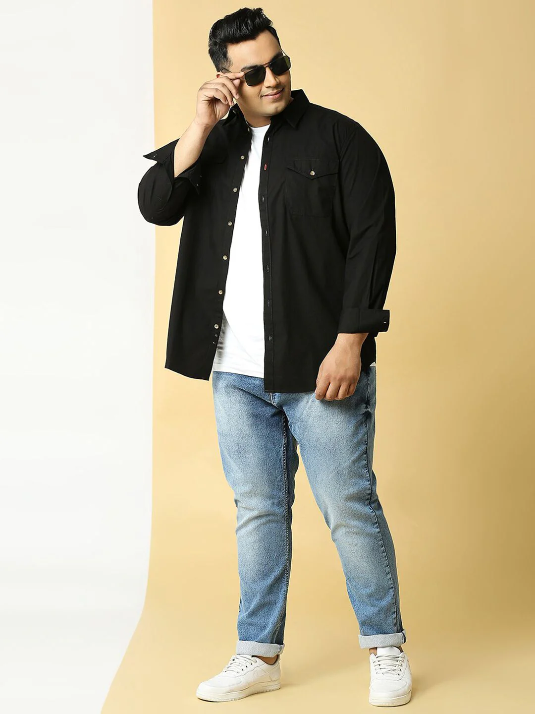 Thomas Scott Plus Size Cotton Premium Slim Fit Opaque Casual Shirt - Image 4