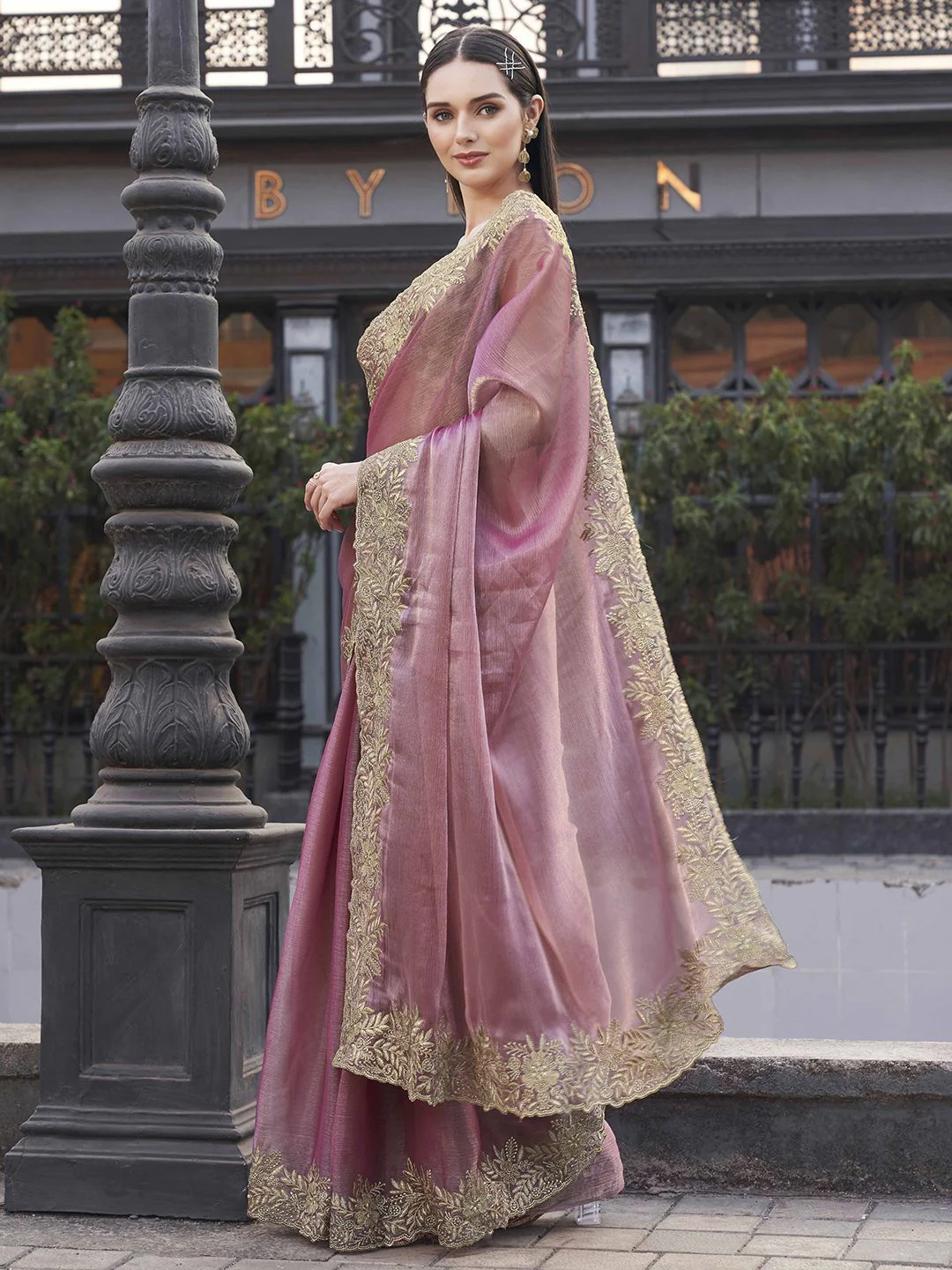 Tikhi Imli Embroidered Saree - Image 2