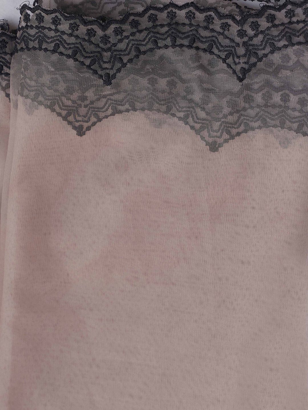 Tikhi Imli Nude Floral Embroidered Thread Work Georgette Kurta With Trouser & Dupatta - Image 5
