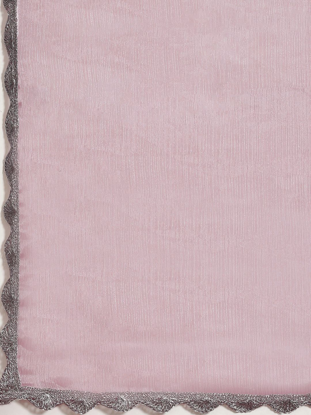 Tikhi Imli Pink Solid Embellished Border Saree - Image 4