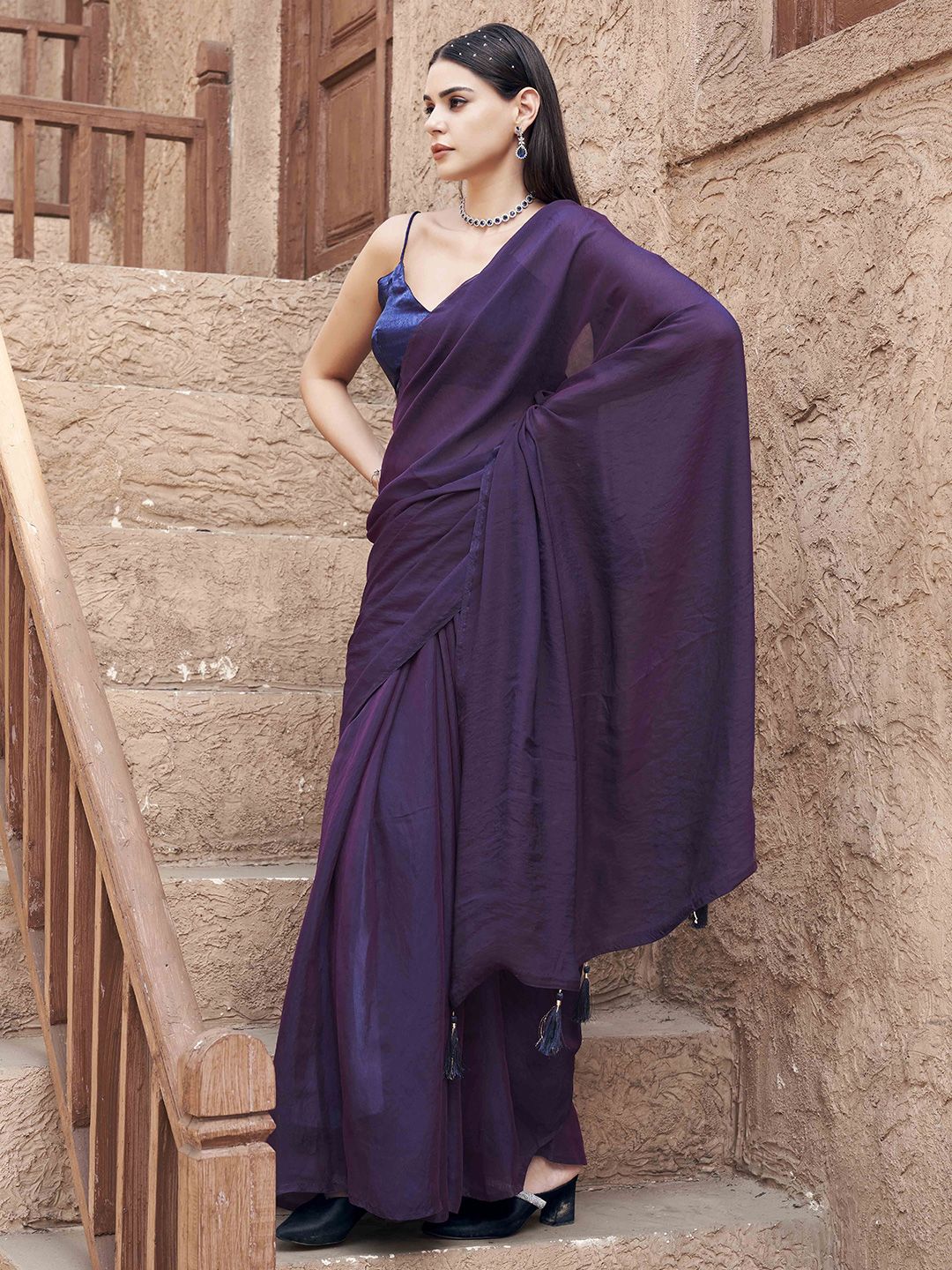 Tikhi Imli Satin Saree - Image 2
