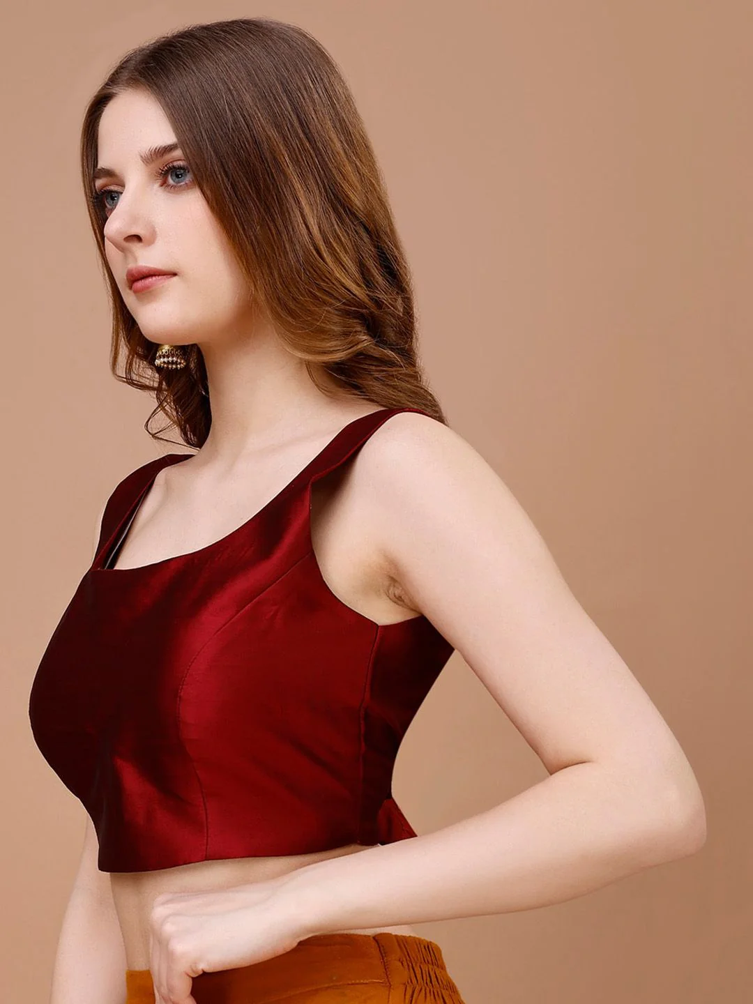 Tikhi Imli Taffeta Saree Blouse - Image 2
