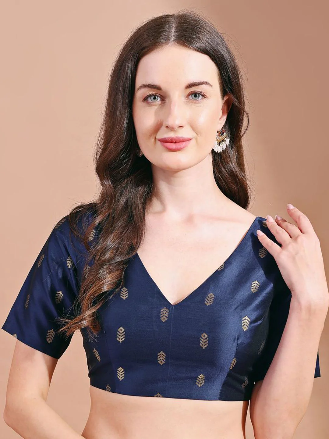 Tikhi Imli Woven Design Saree Blouse