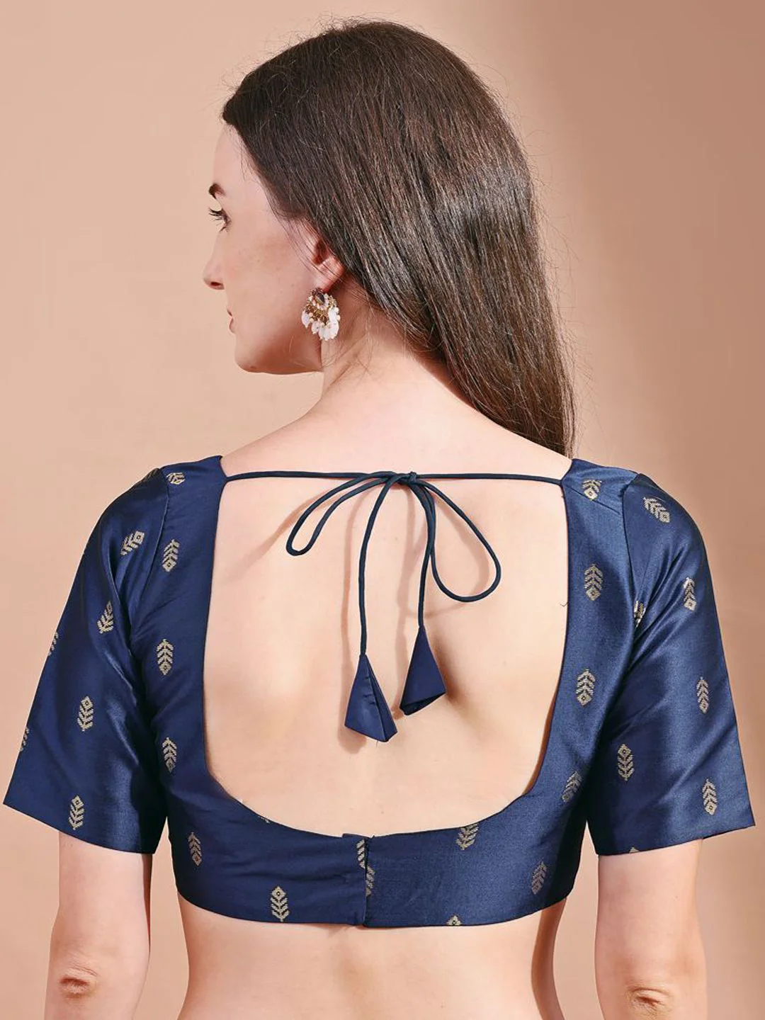 Tikhi Imli Woven Design Saree Blouse - Image 5