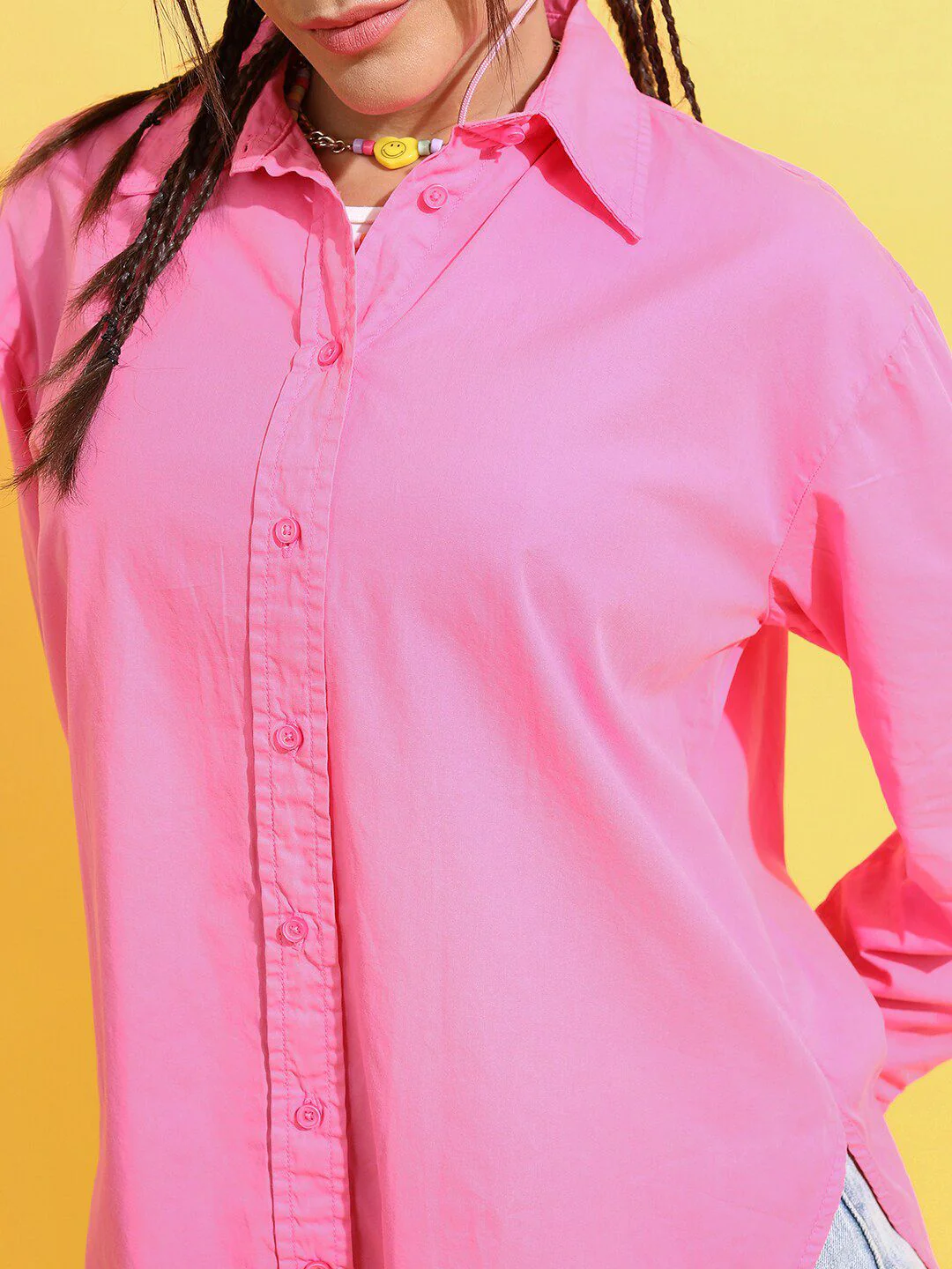 Tokyo Talkies Drop Shoulder Oversized Casual Shirt - Image 2