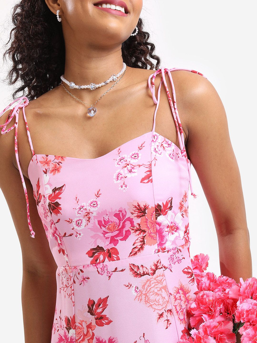 Tokyo Talkies Floral Printed Fit & Flare Midi Dress - Image 2