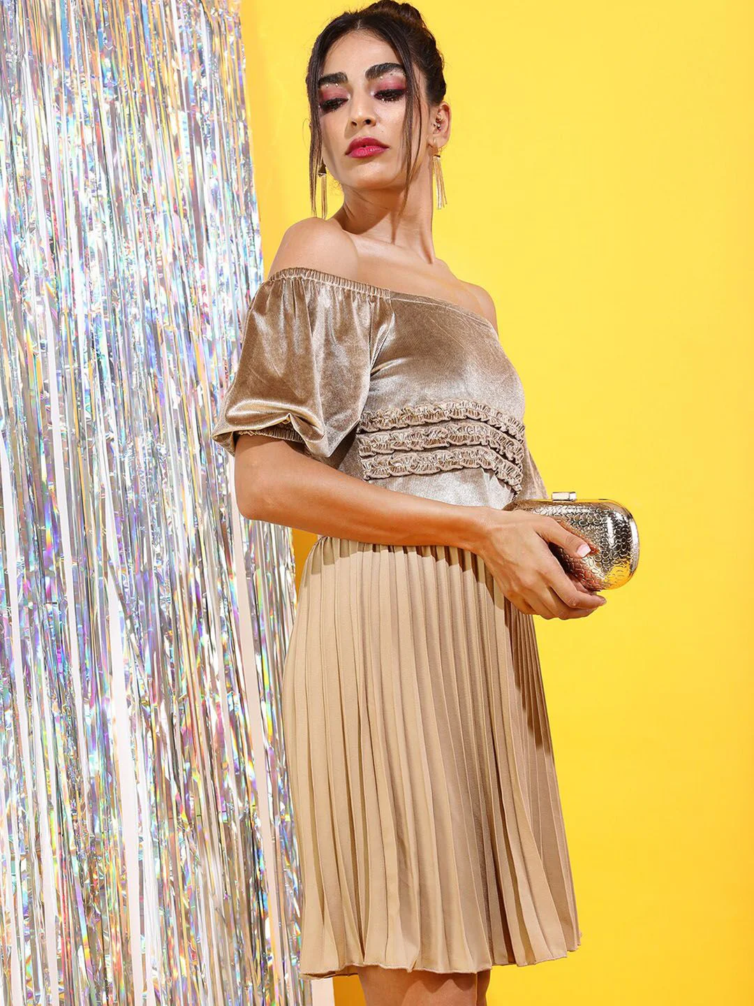 Tokyo Talkies Off-Shoulder Fit & Flare Dress - Image 3