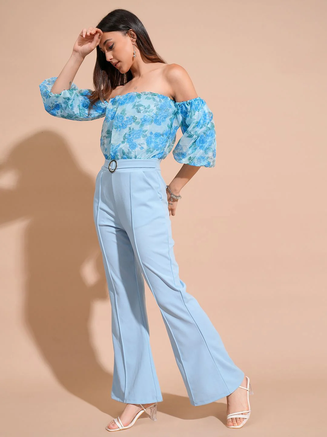 Tokyo Talkies Printed Basic Embellished Jumpsuit - Image 4