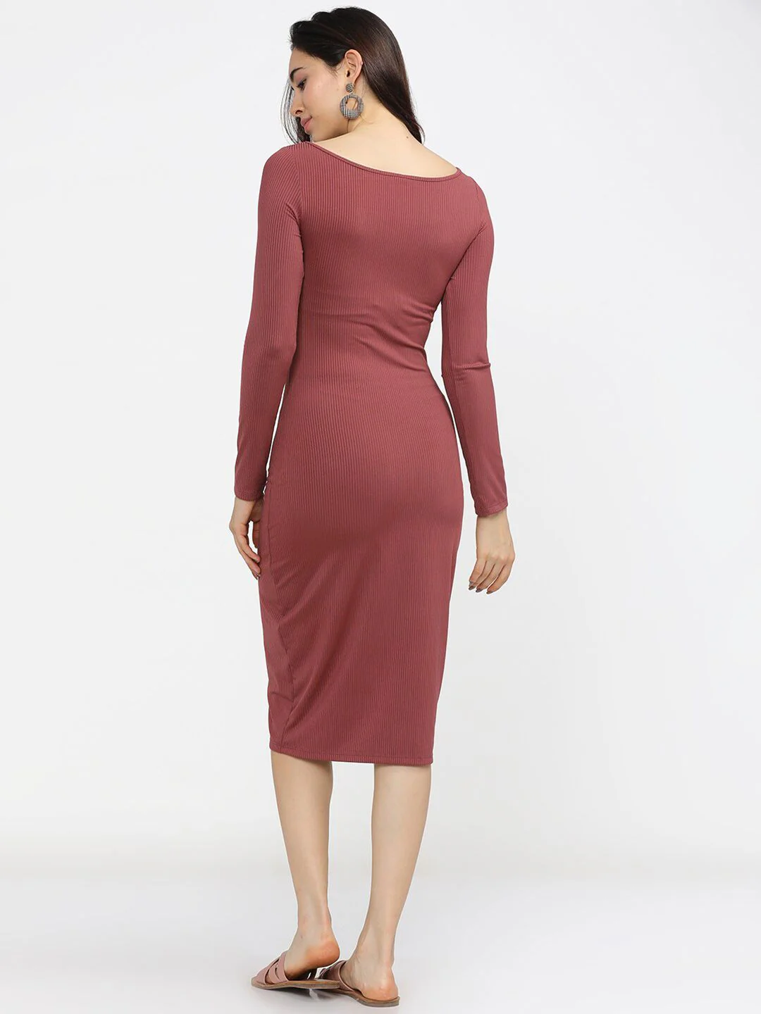 Tokyo Talkies Rose Bodycon Midi Dress - Image 4