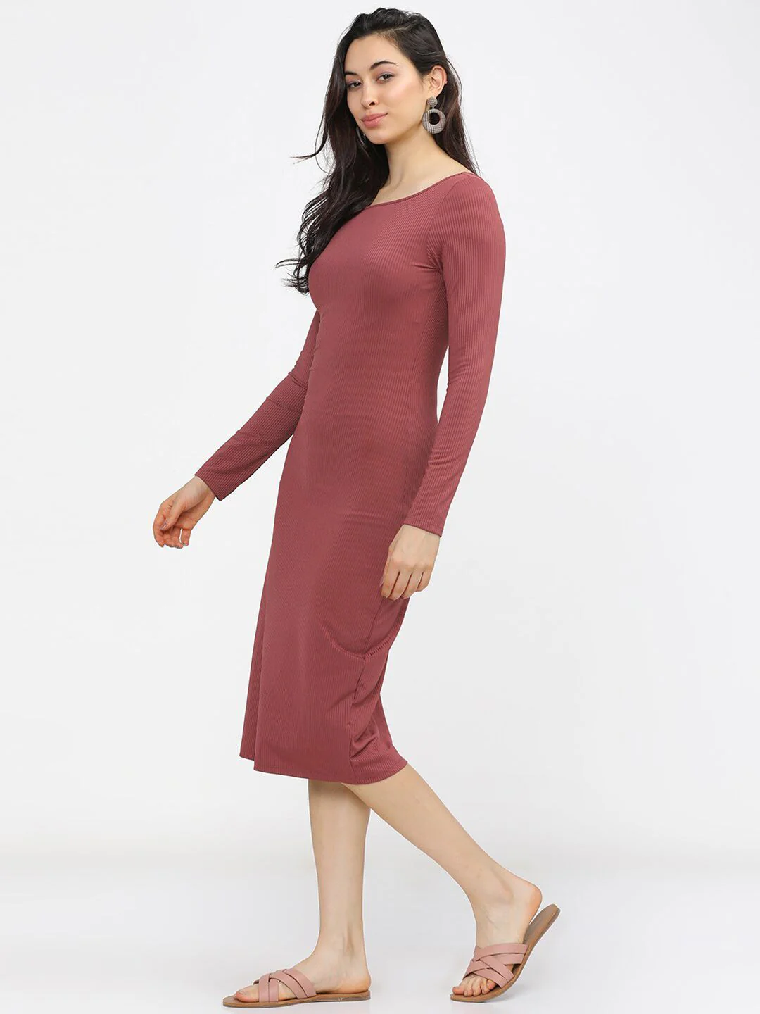 Tokyo Talkies Rose Bodycon Midi Dress - Image 5