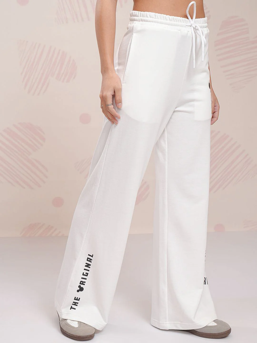 Tokyo Talkies Women Disney Mickey Mouse Printed Straight Fit High Rise Track Pants - Image 2