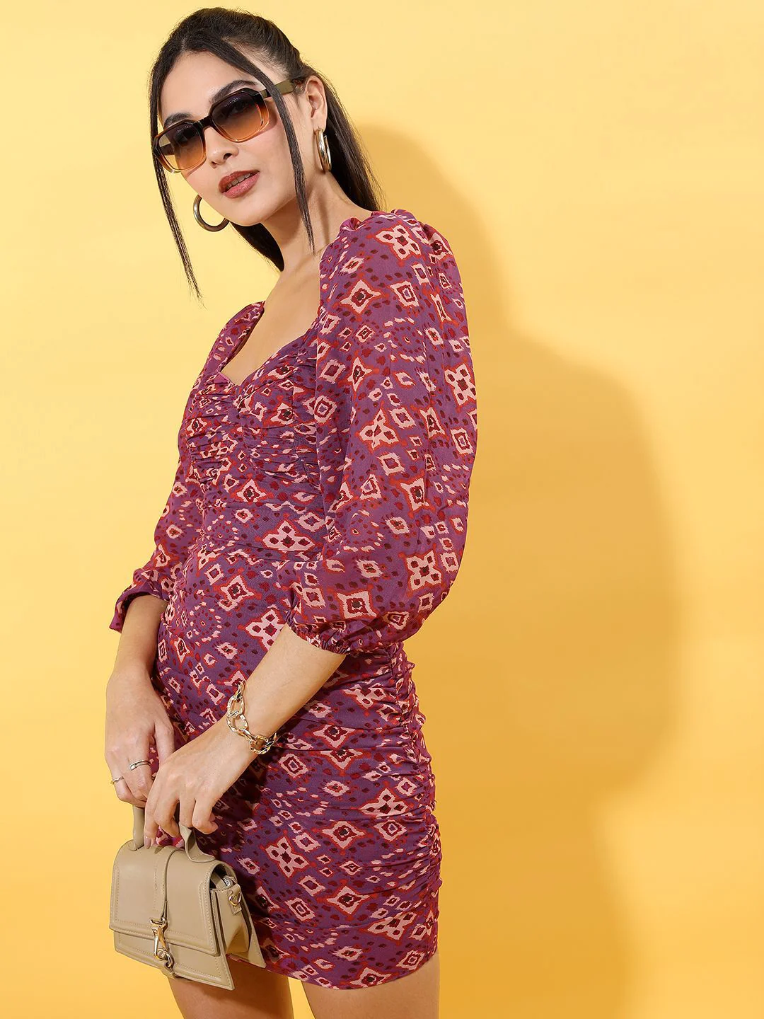 Tokyo Talkies Women Ethnic Printed Bodycon Mini Dress - Image 5