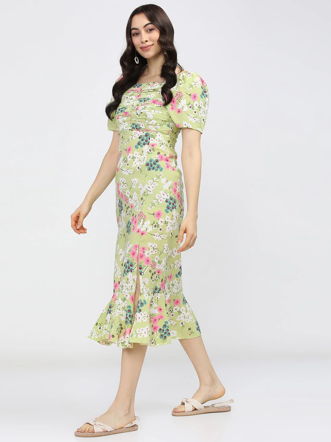 Tokyo Talkies Women Floral Print Fit & Flare Dress - Image 5