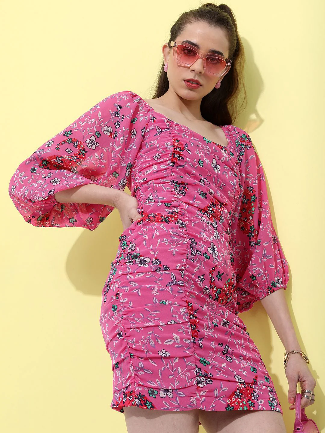 Tokyo Talkies Women Floral Print Fit & Flare Mini Dress - Image 3