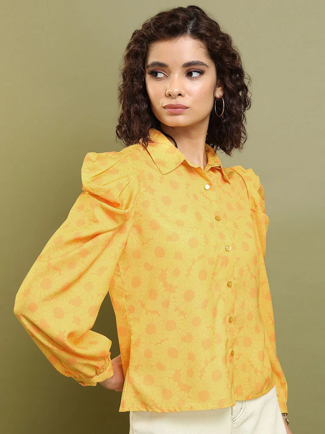 Tokyo Talkies Women Floral Print Shirt Style Top - Image 3