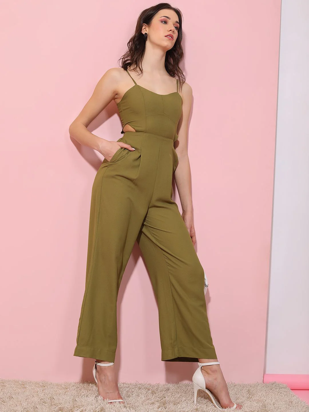 Tokyo Talkies Women Solid Basic Jumpsuit - Image 3
