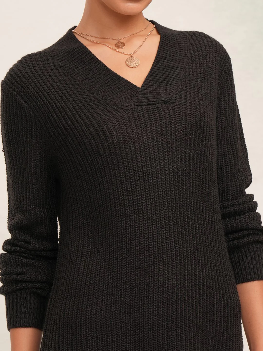 Tokyo Talkies Women Striped Knitted Pullover Sweater - Image 3