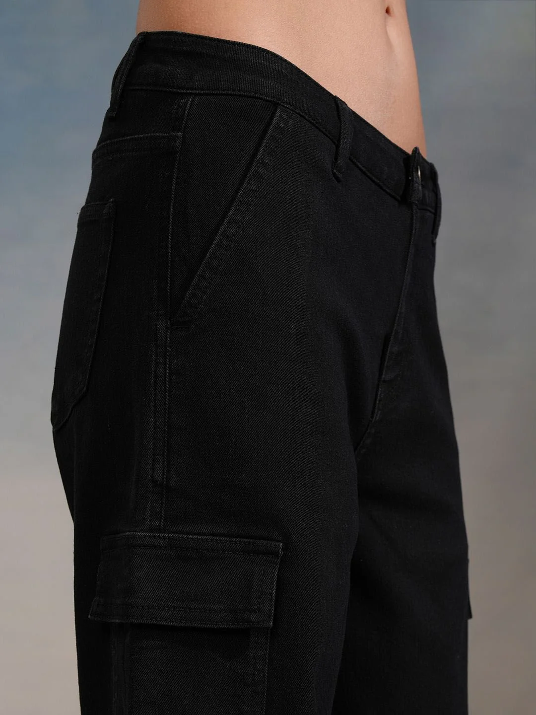 Tokyo Talkies Women Wide Leg Cargo Jeans - Image 6