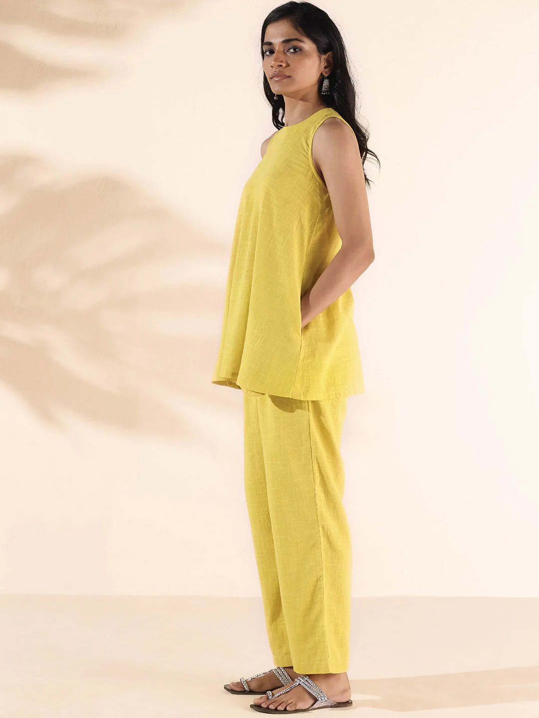 trueBrown Malang Pure Cotton Top & Trouser Co-Ord Set - Image 4
