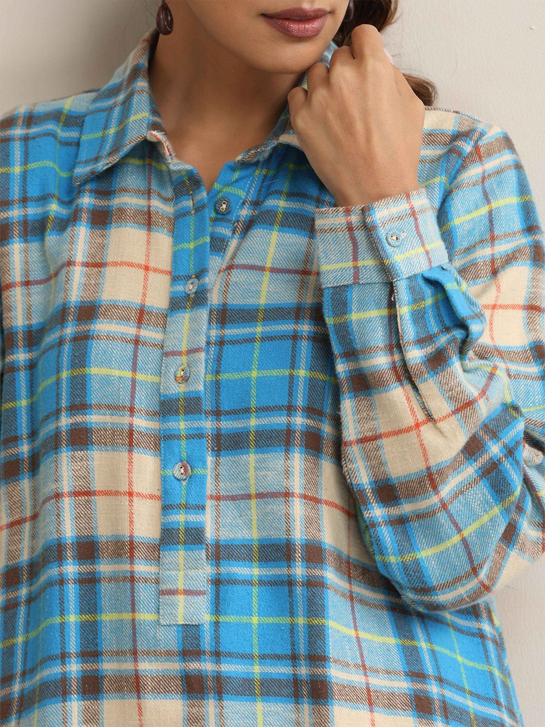 trueBrowns Checked Winter Top - Image 2