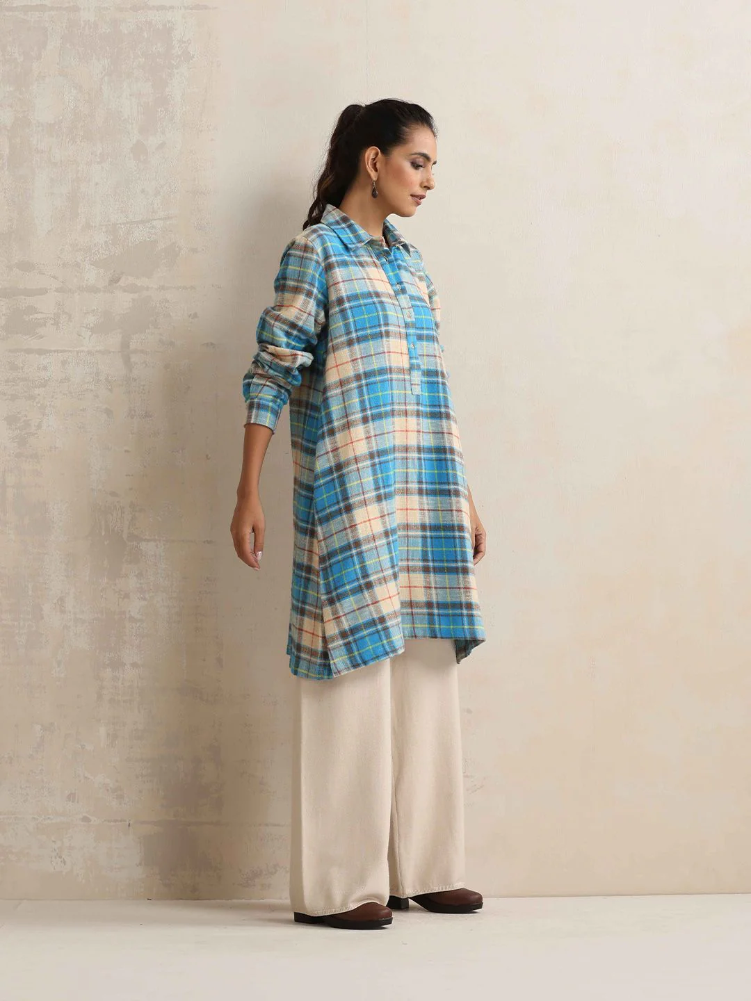 trueBrowns Checked Winter Top - Image 3