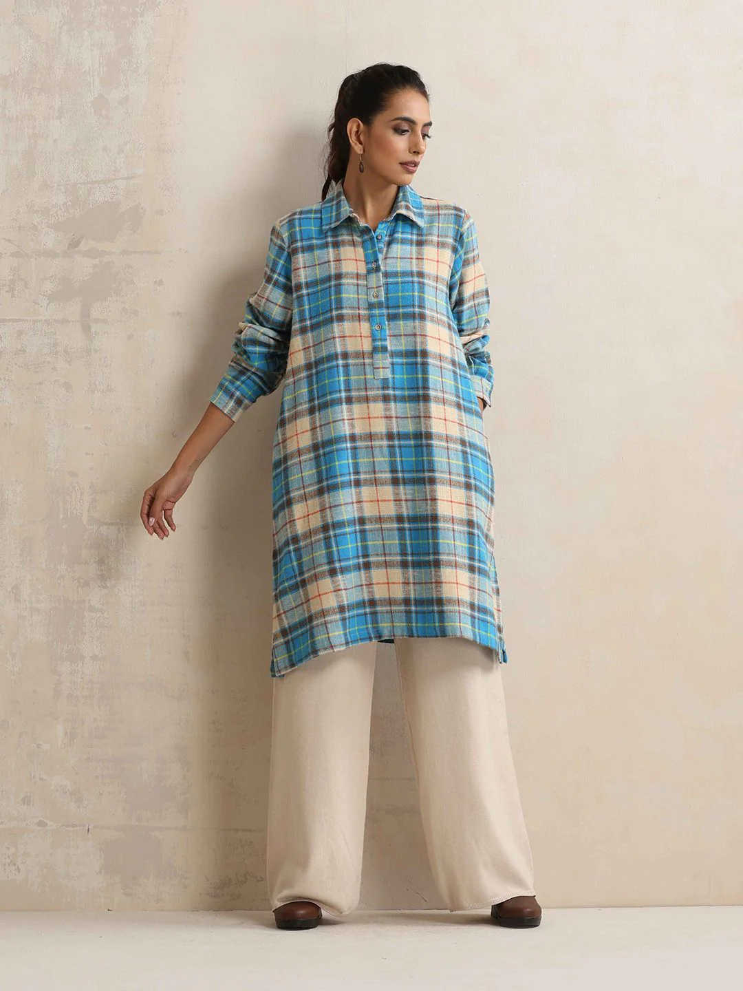 trueBrowns Checked Winter Top - Image 4
