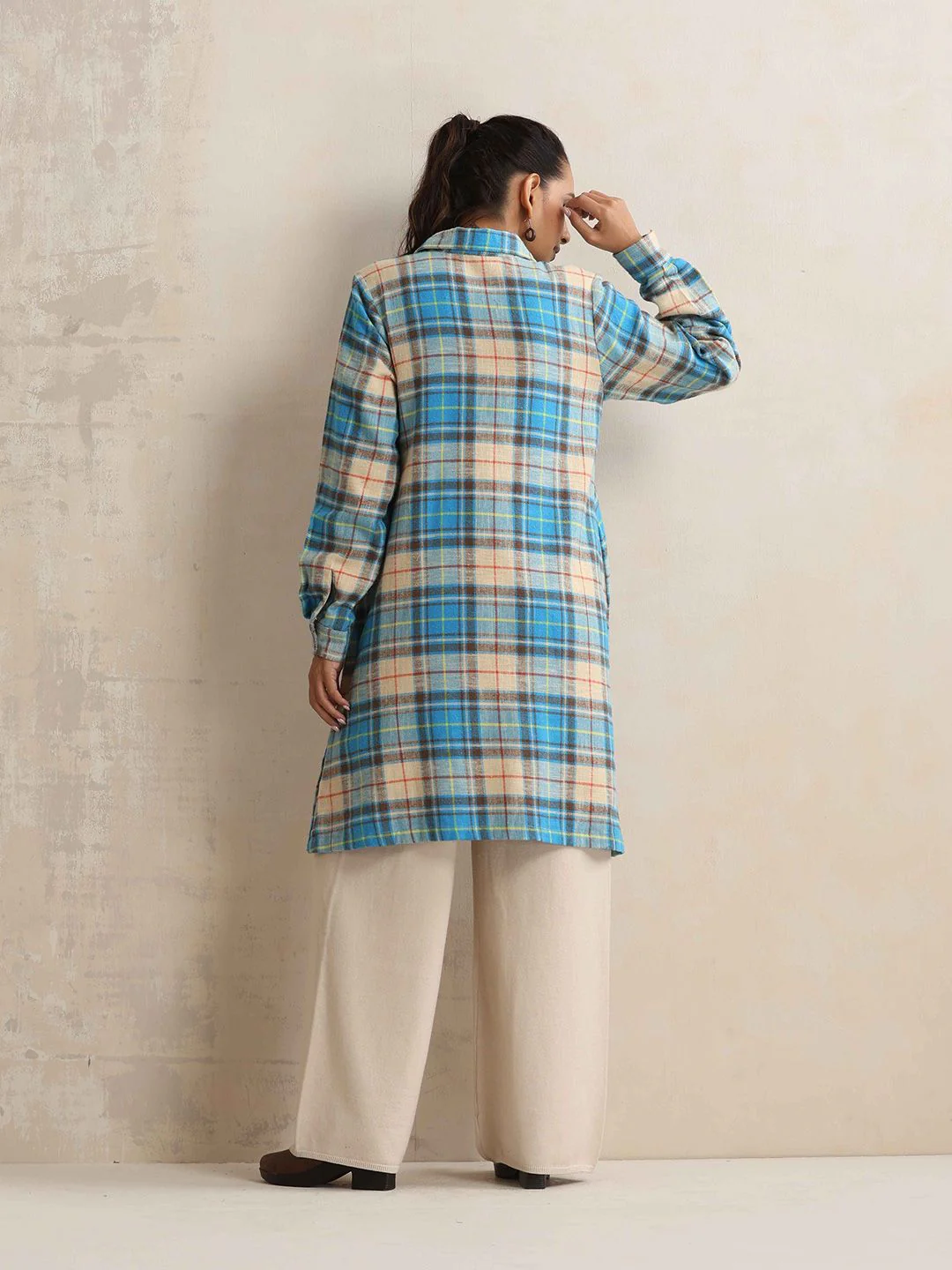 trueBrowns Checked Winter Top - Image 5