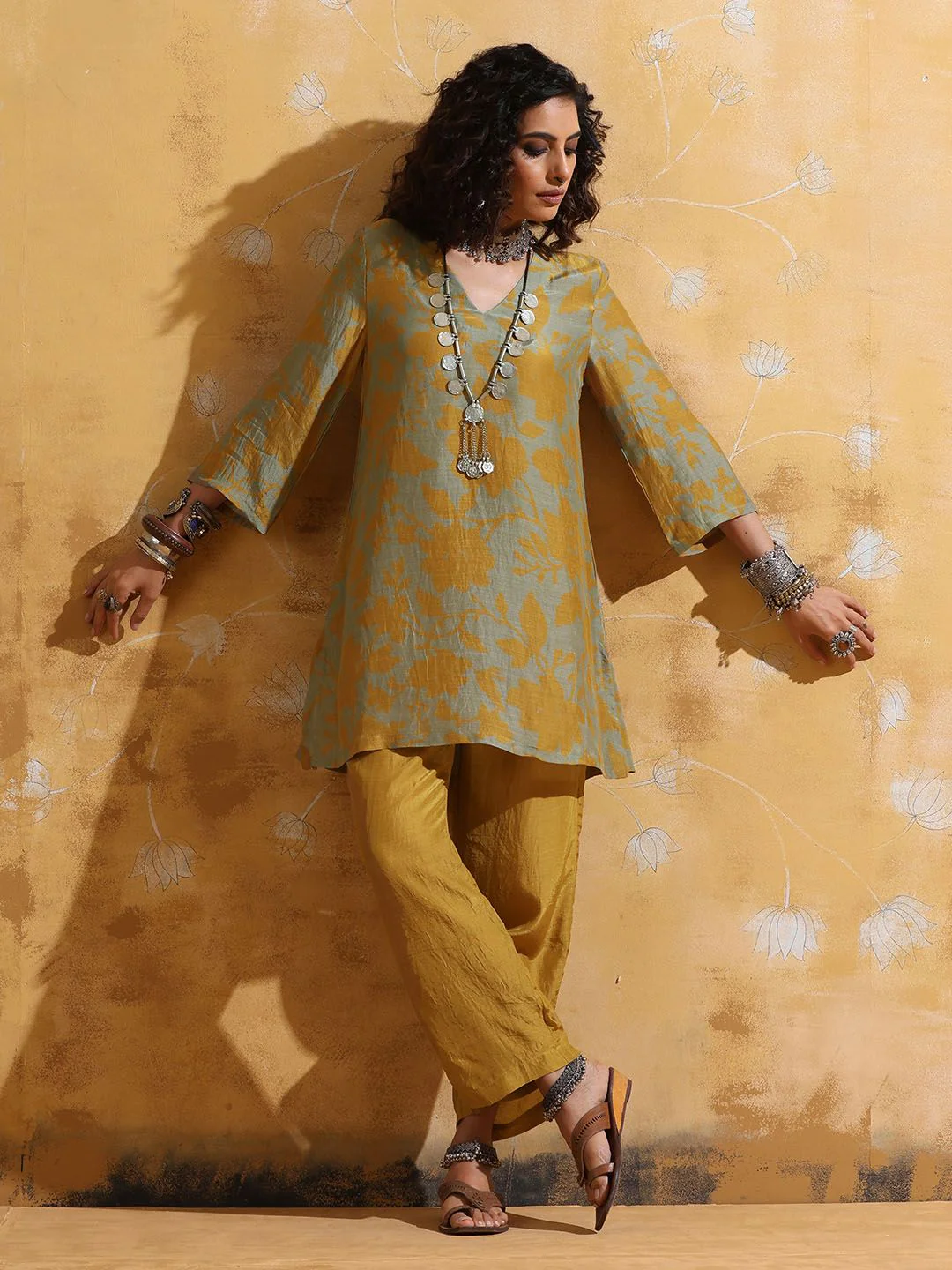 trueBrowns Printed Tunic With Trousers Co-Ords - Image 2