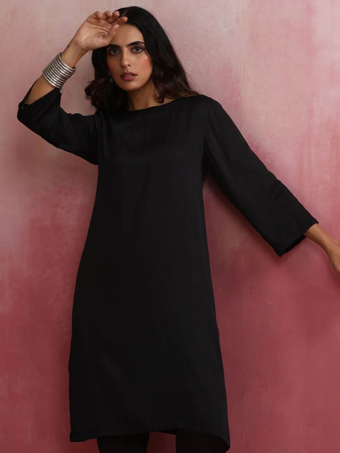 trueBrowns Round Neck Three Quarter Sleeve Tunic & Trouser Co-Ords - Image 6