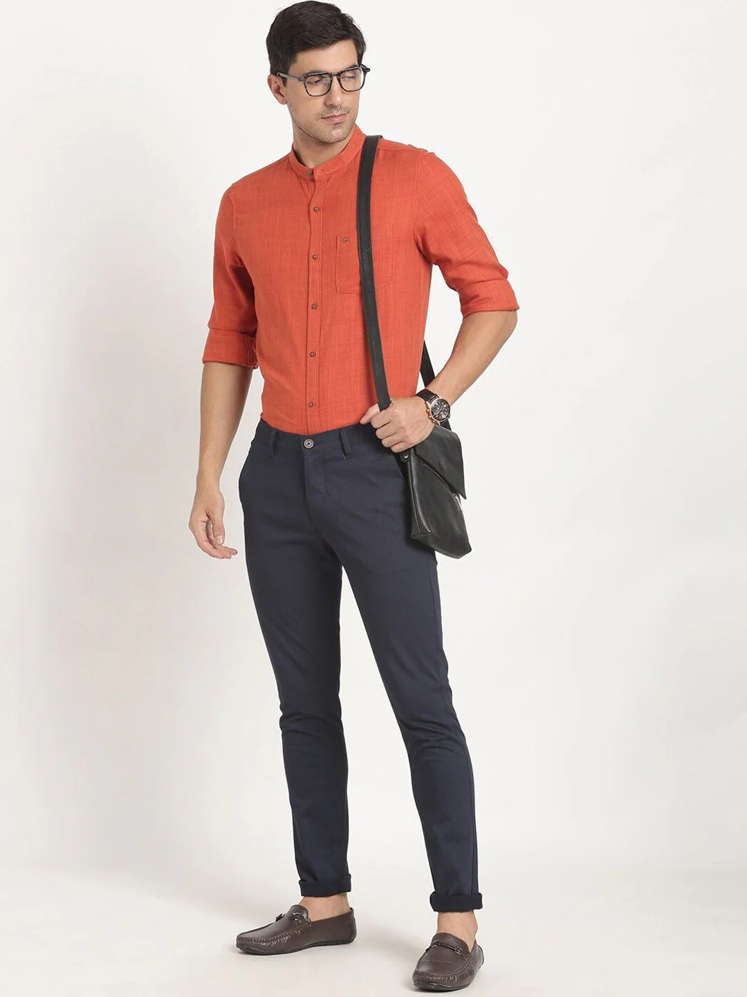 Turtle Men Relaxed Tapered Fit Easy Wash Chinos Trousers - Image 4
