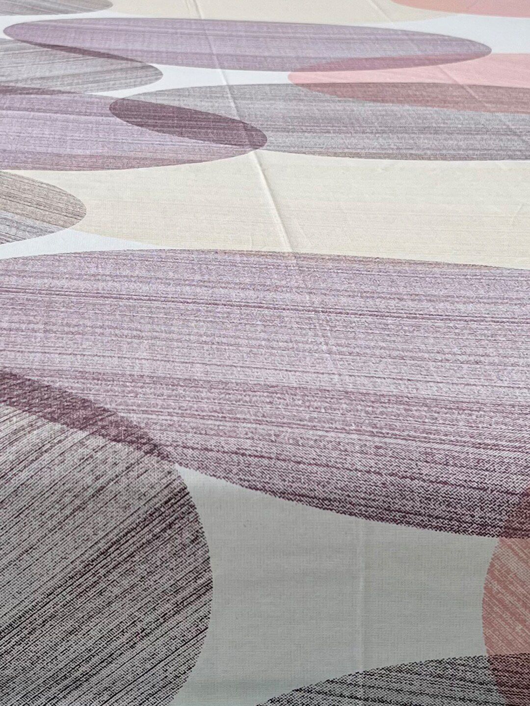 URBAN SPACE Serene Pink & Purple Geometric Cotton 200 TC Single Bedsheet & 1 Pillow Cover - Image 5