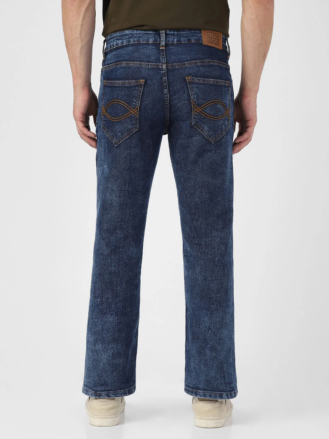 Urbano Fashion Men Bootcut Heavy Fade Clean Look Stretchable Jeans - Image 3
