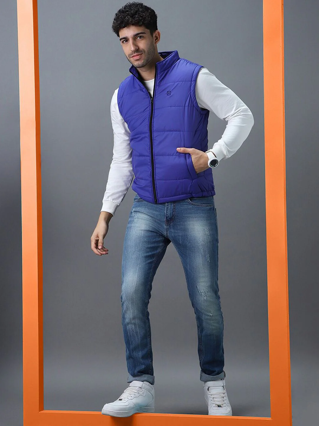 Urbano Fashion Men Gilet Puffer Jacket - Image 4