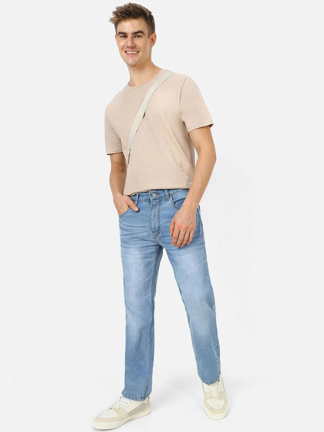 Urbano Fashion Men Heavy Fade Clean Look Washed Stretchable Whiskers Jeans - Image 5