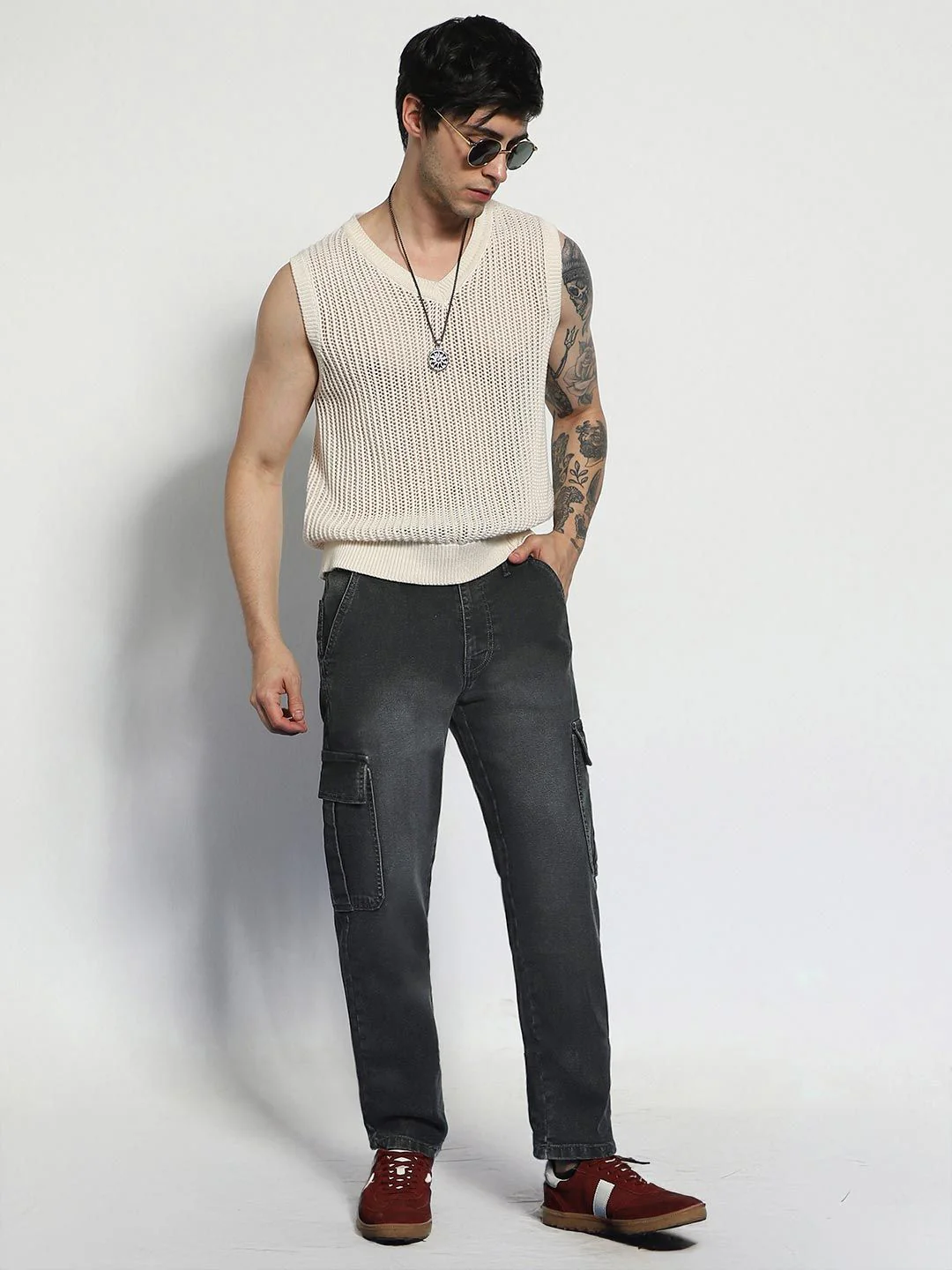Urbano Fashion Men Heavy Fade Stretchable Jeans - Image 5