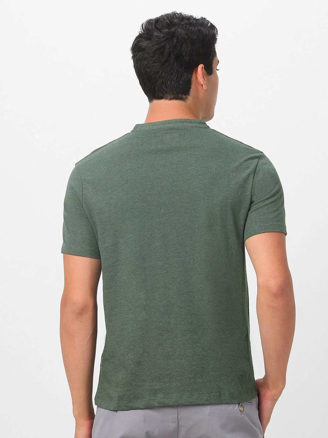 Urbano Fashion Men Henley Neck Cotton Slim Fit T-shirt - Image 3