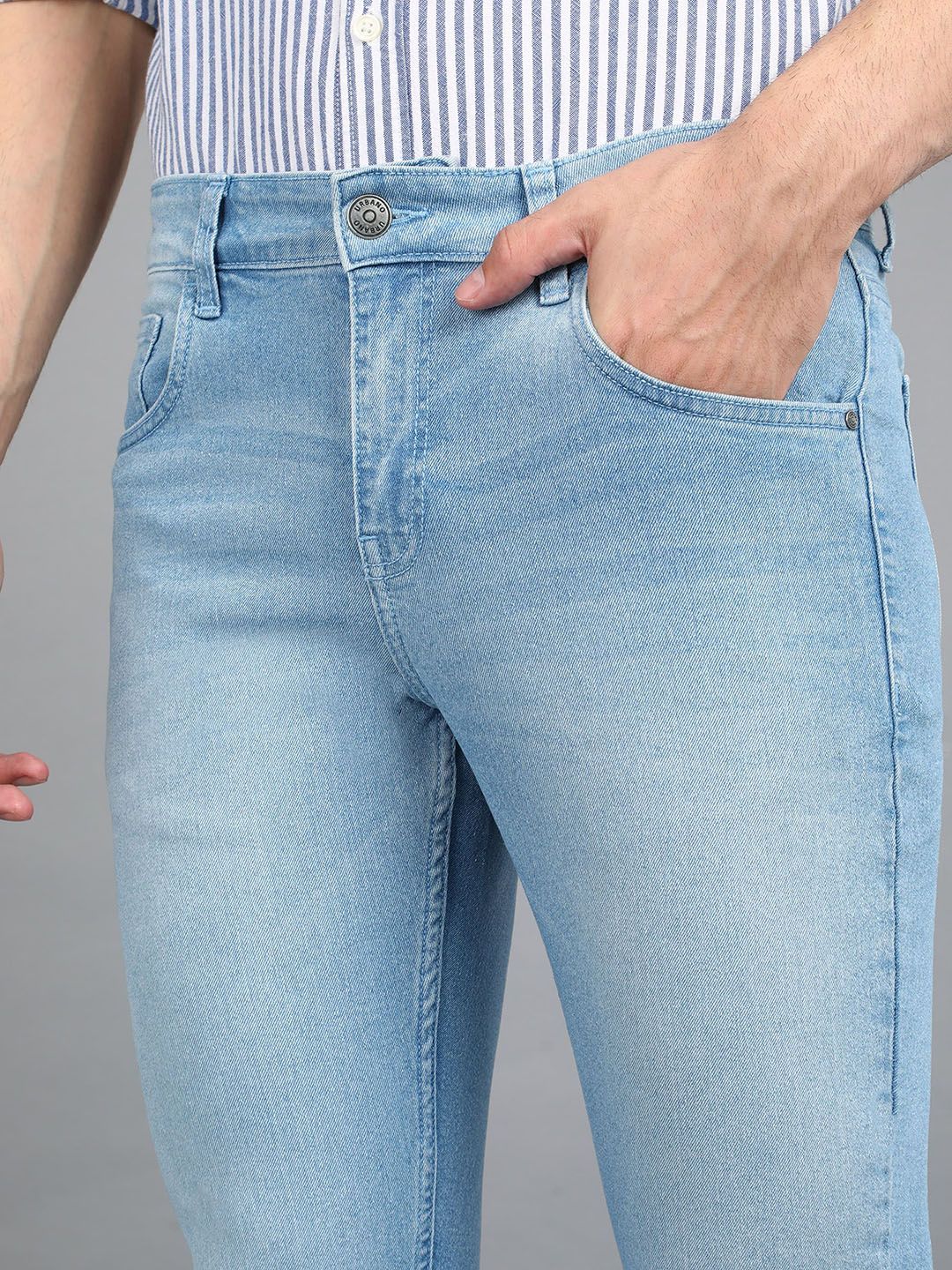 Urbano Fashion Men Light Fade Stretchable Jeans - Image 4