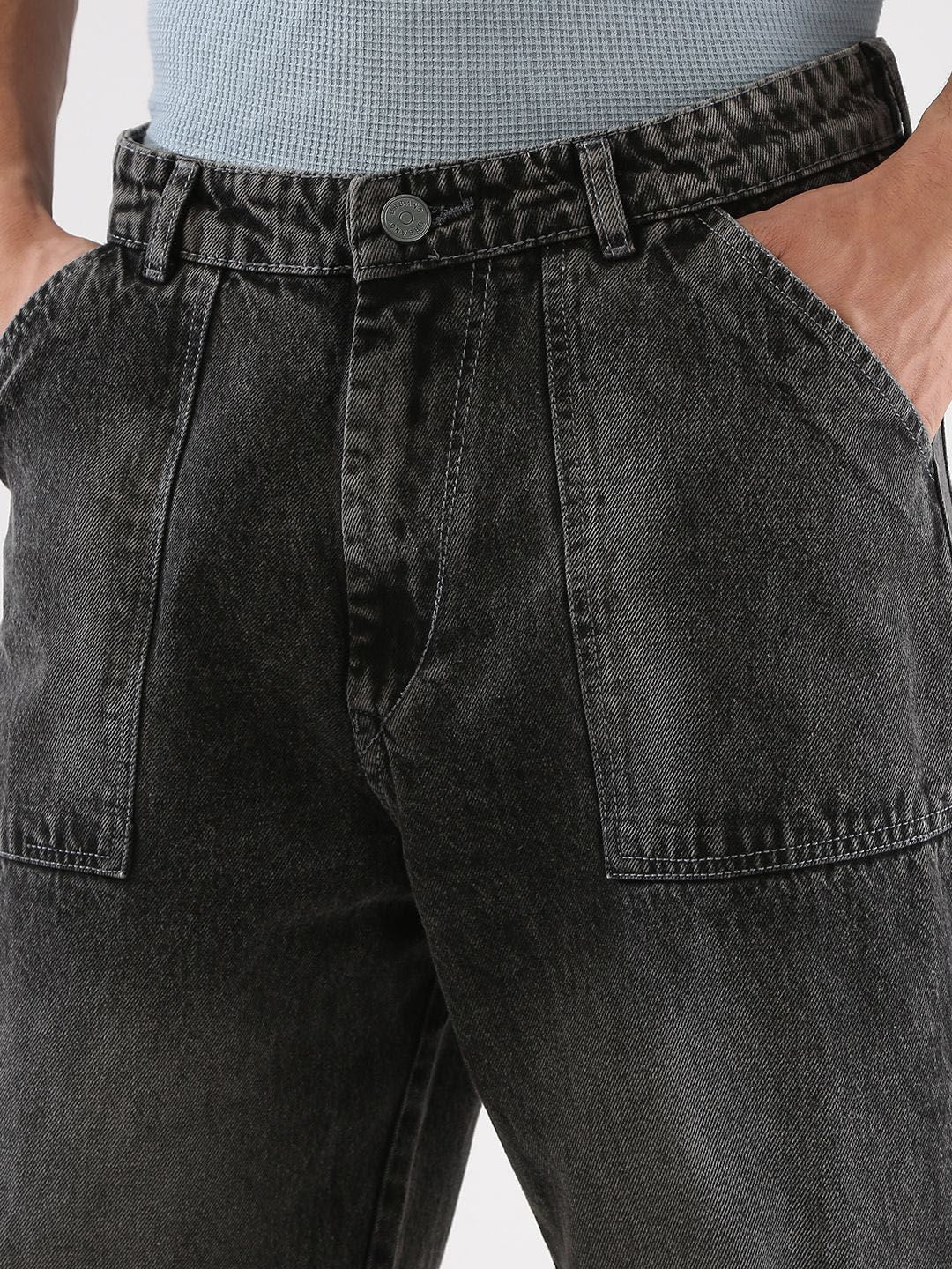 Urbano Fashion Men Loose Baggy Fit Carpenter Cargo Jeans With 6 Pockets Non-Stretchable - Image 4