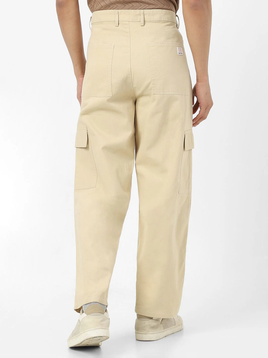 Urbano Fashion Men Loose Baggy Fit Solid Cargo Chino Pant with 6 Pockets Non-Stretchable - Image 3