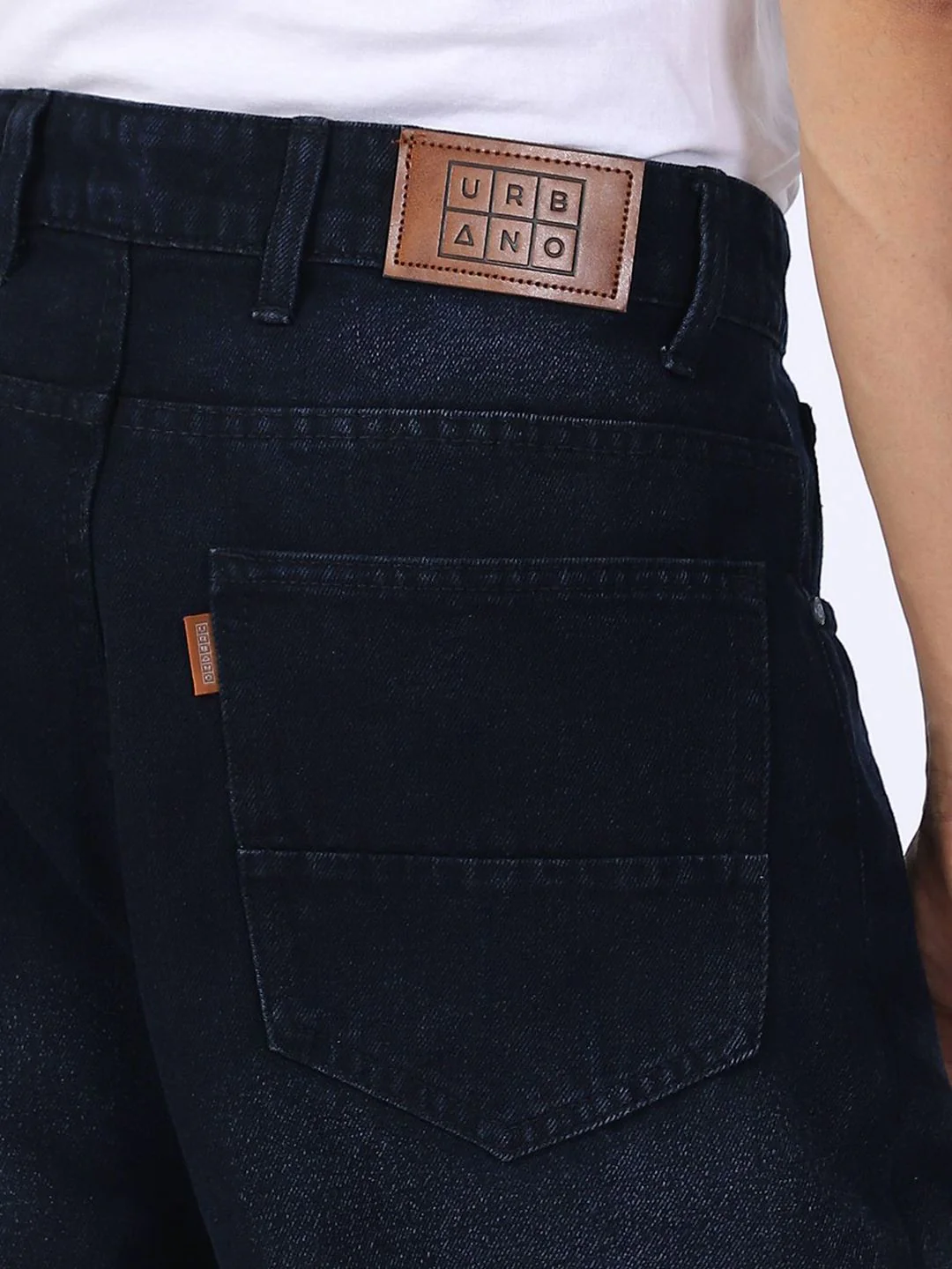 Urbano Fashion Men Loose Relaxed Fit Heavy Fade Jeans - Image 4