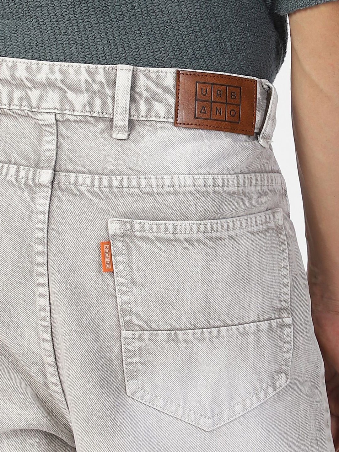 Urbano Fashion Men Loose Relaxed Fit Heavy Fade Jeans - Image 4