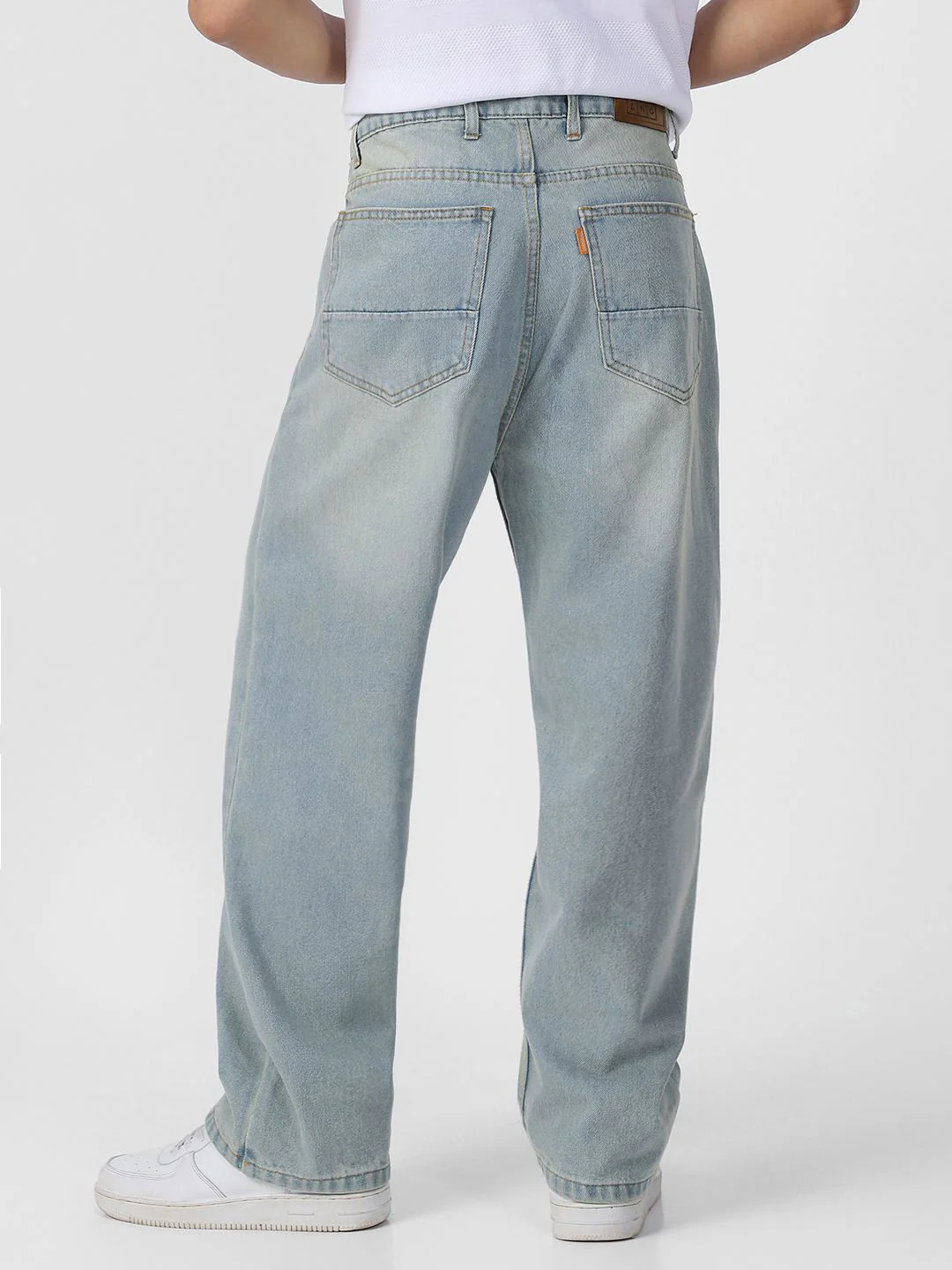 Urbano Fashion Men Loose Relaxed Fit Heavy Fade Jeans - Image 3