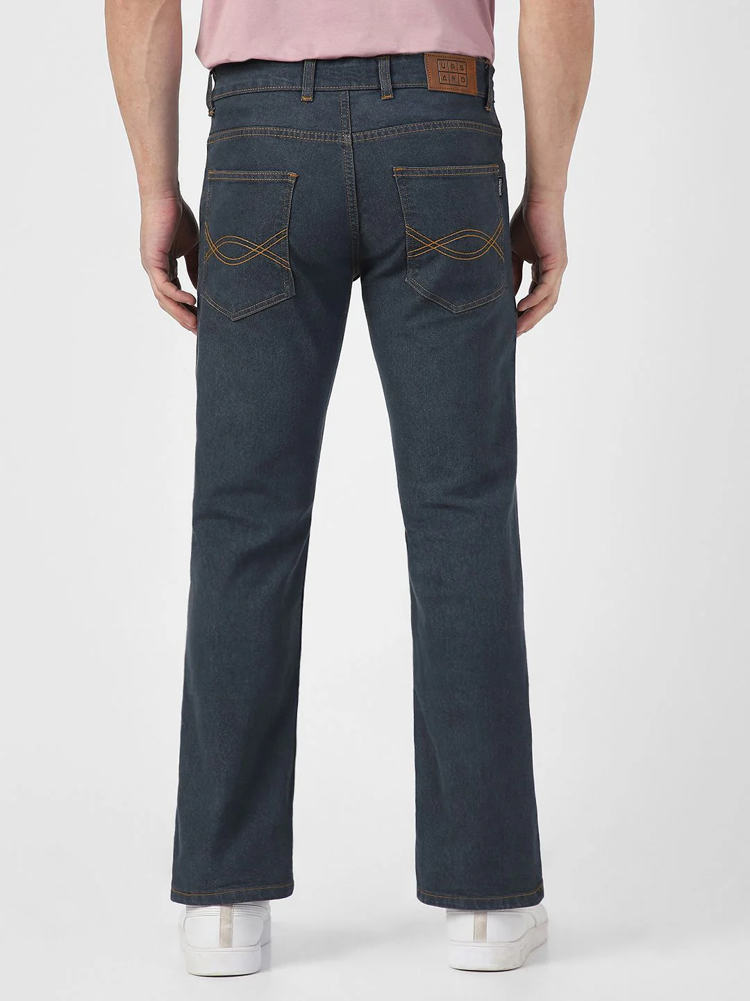 Urbano Fashion Men Mid Rise Light Fade Stretchable Bootcut Jeans - Image 3