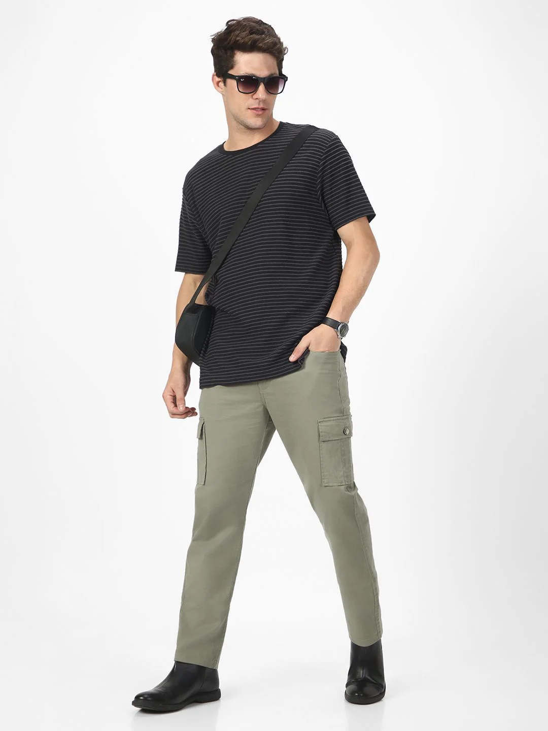 Urbano Fashion Men Regular Fit Stretchable Cargo Trouser - Image 5