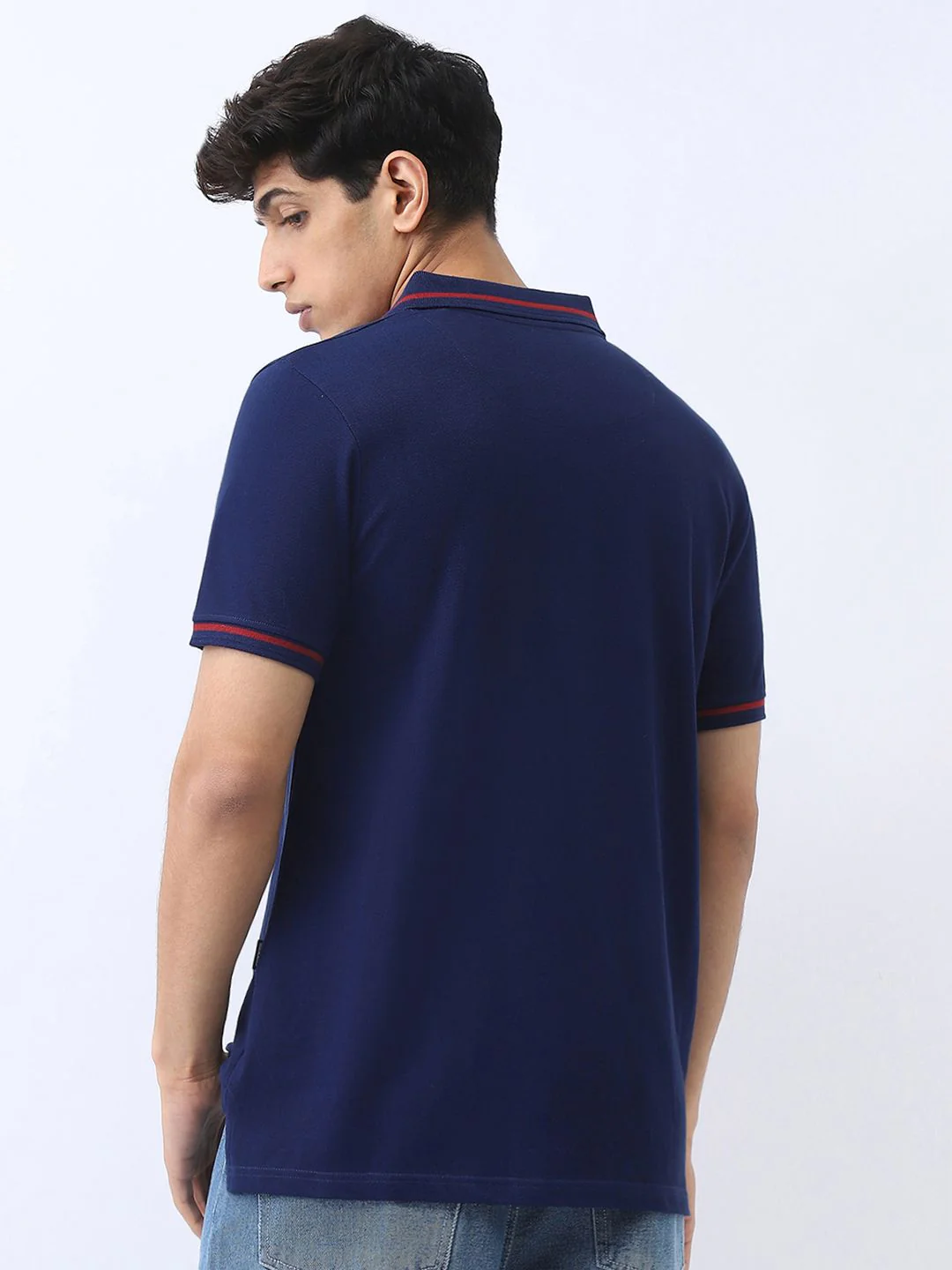 Urbano Fashion Men Solid Regular Fit Half Sleeve Cotton Polo T-Shirt - Image 5