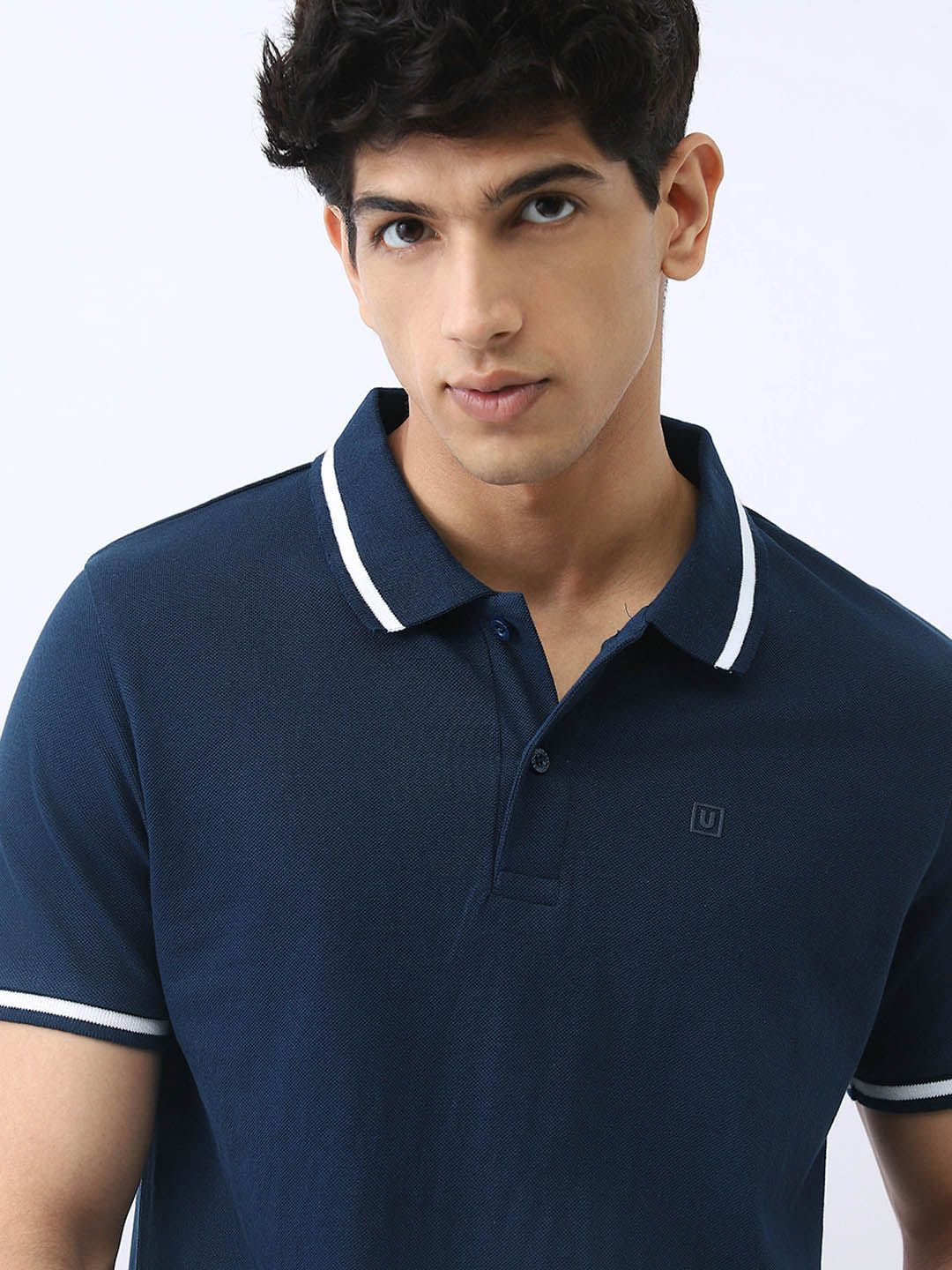 Urbano Fashion Men Solid Regular Fit Half Sleeve Cotton Polo T-Shirt - Image 2