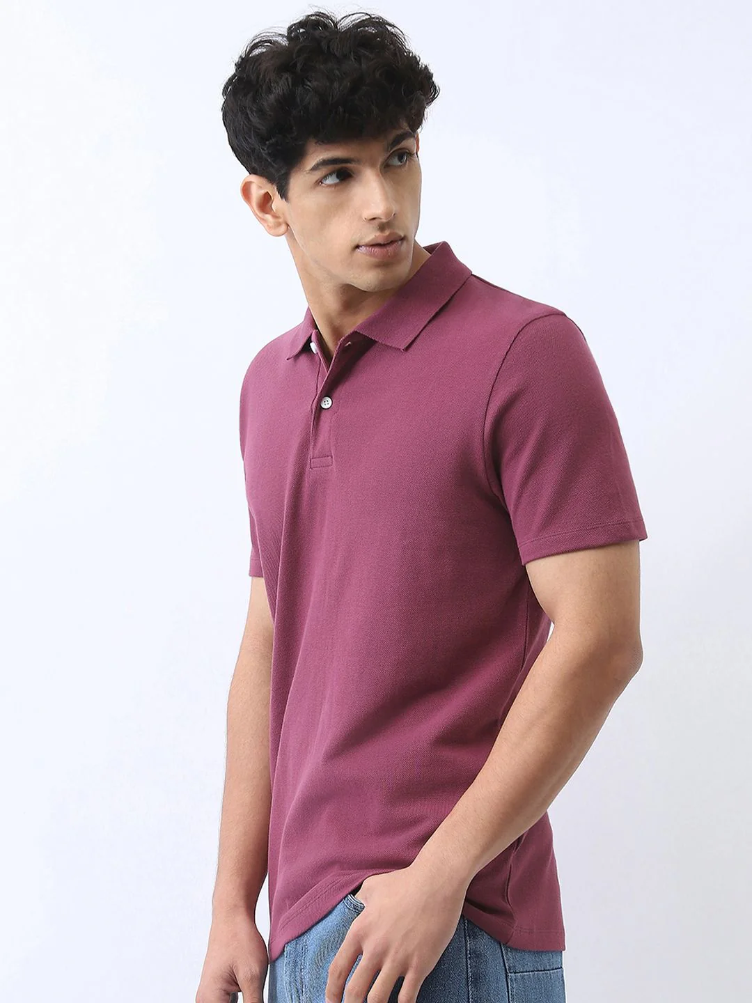 Urbano Fashion Men Solid Regular Fit Half Sleeve Cotton Polo T-Shirt - Image 3